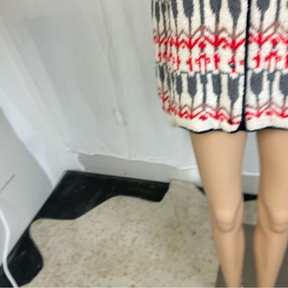 Anthropologie Sleeping On Snow Intarsia fair isle wool blend sweater cardigan S - Picture 5 of 14